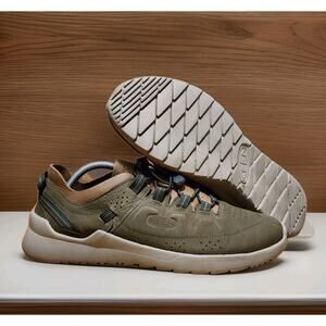 Keen Highland Mens 11 Olive Green Running Walking Hiking Leather Shoes Sneakers